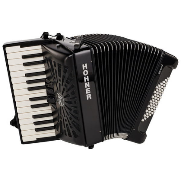 Hohner Bravo II 48 Black silent key