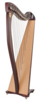 Lyon & Healy Drake LT Lever Harp Mahogany